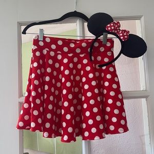 Minnie Mouse Skirt and Ears